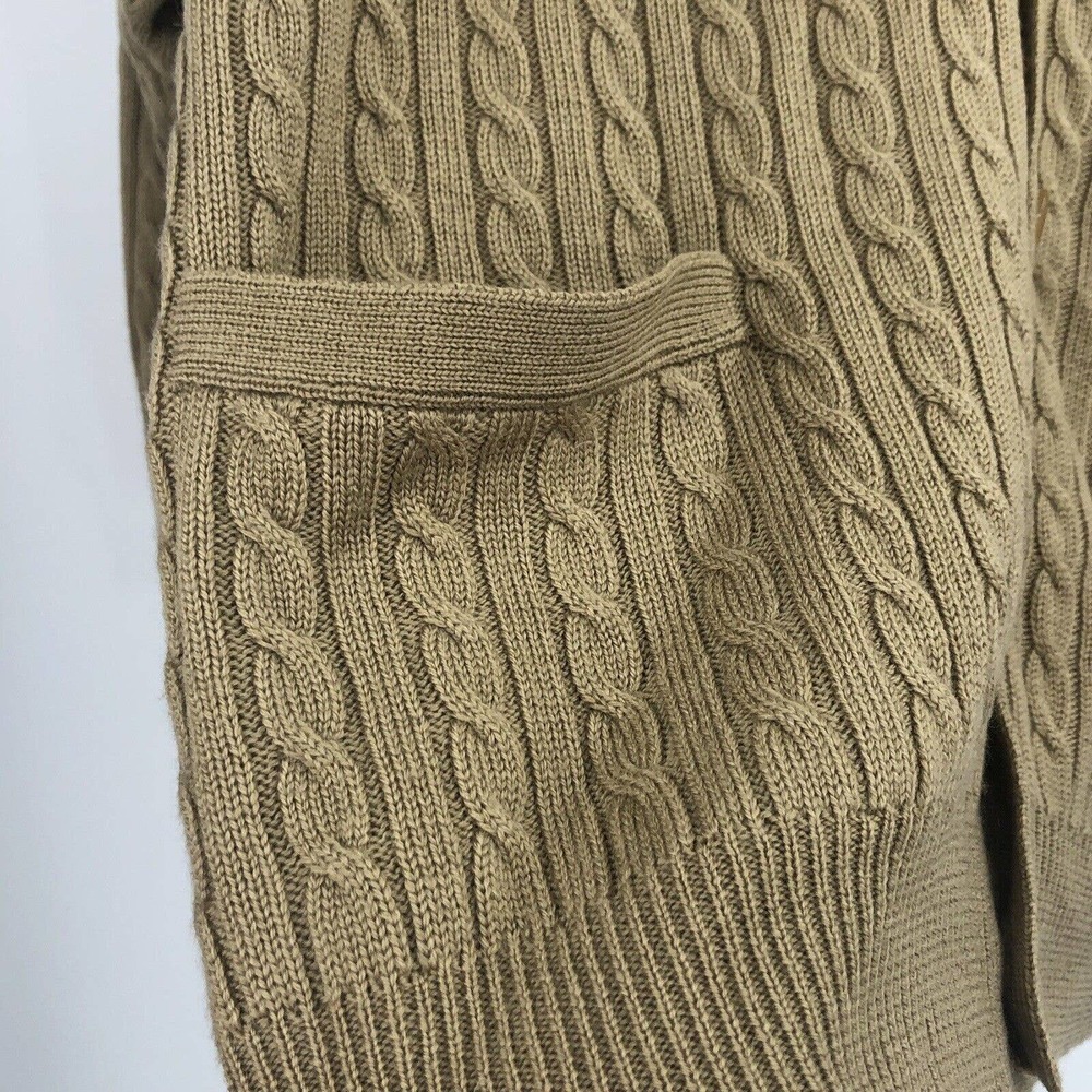 Vintage Pringle Cable Wool Grandpa Button Cardigan Sweater Mens Unisex Small - Picture 4 of 12